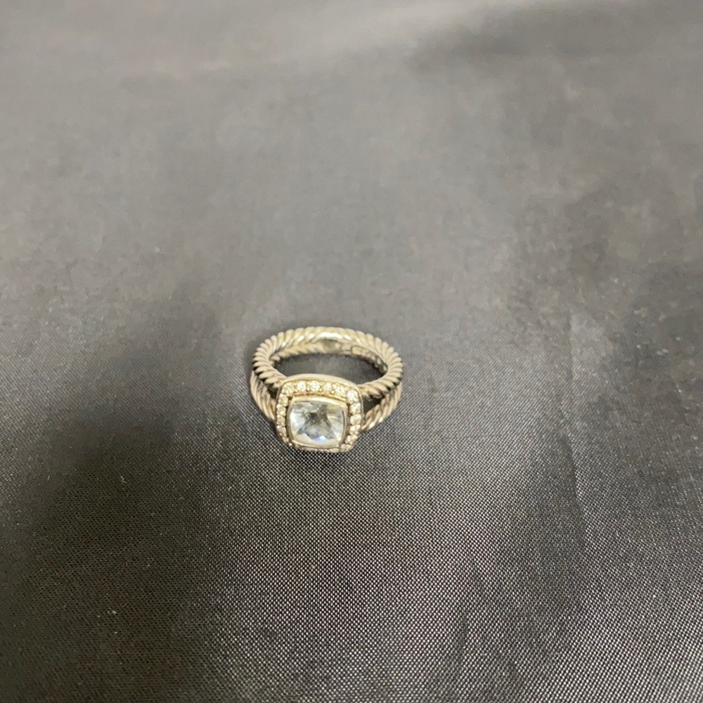 David Yurman Albion ring white topaz & diamond